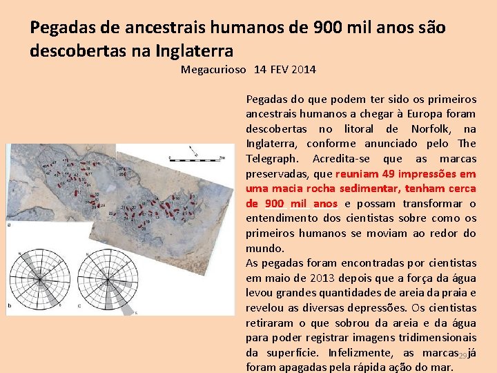 Pegadas de ancestrais humanos de 900 mil anos são descobertas na Inglaterra Megacurioso 14