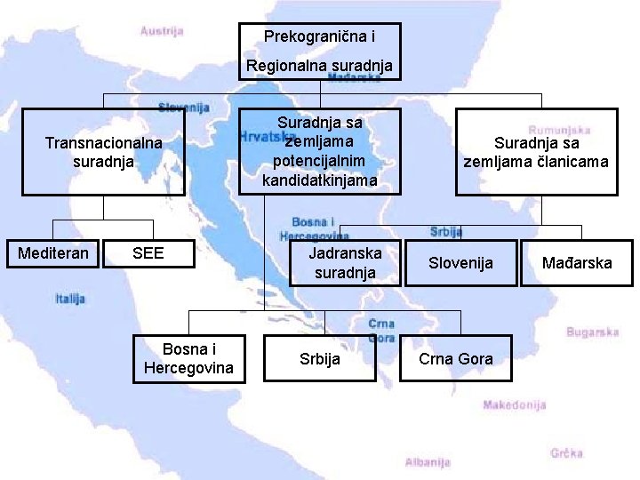 Prekogranična i Regionalna suradnja Transnacionalna suradnja Mediteran SEE Bosna i Hercegovina Suradnja sa zemljama