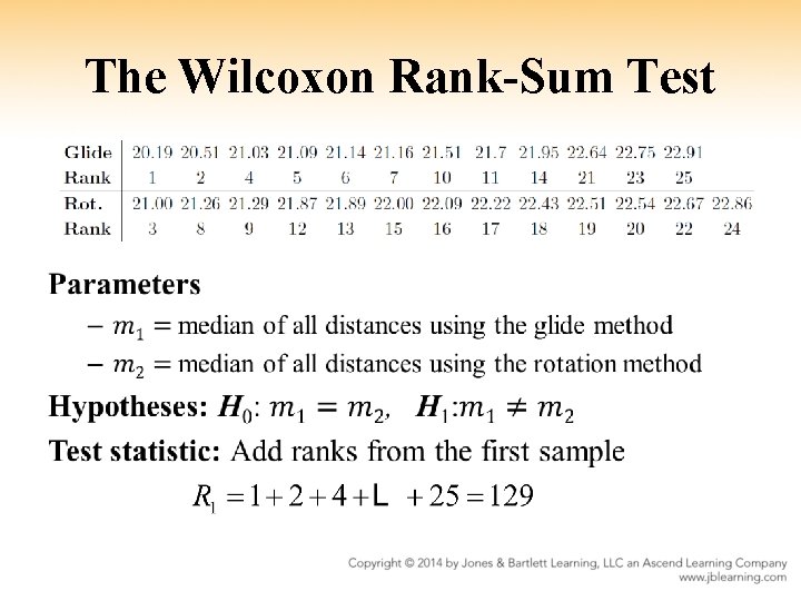 The Wilcoxon Rank-Sum Test • 