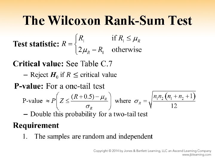 The Wilcoxon Rank-Sum Test • 