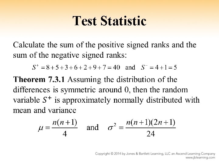 Test Statistic • 