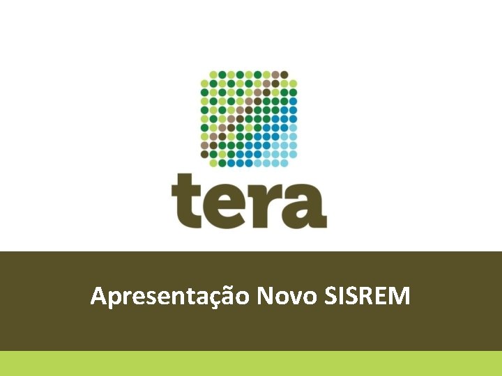 Apresentação Novo SISREM Apresentação Novo SISREM