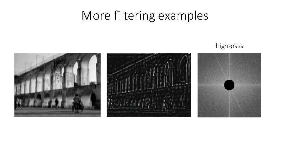 More filtering examples high-pass 