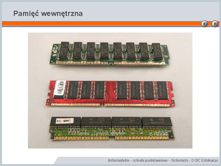 Pamięć wewnętrzna Informatyka – szkoła podstawowa – Scholaris - © DC Edukacja 
