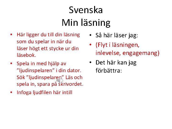 Svenska Min läsning • Här ligger du till din läsning • Så här läser