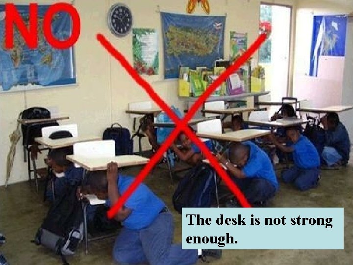 The desk is not strong enough. 