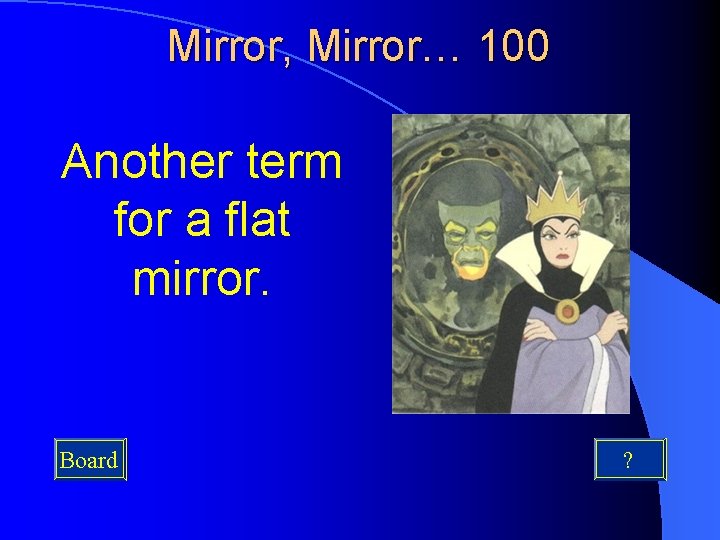 Optics Jeopardy Mirror The Art, Another Term For Mirror Image