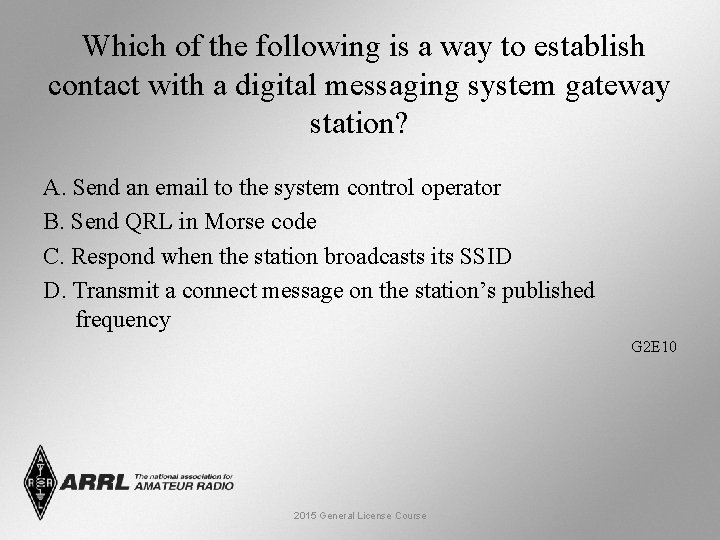 Which of the following is a way to establish contact with a digital messaging