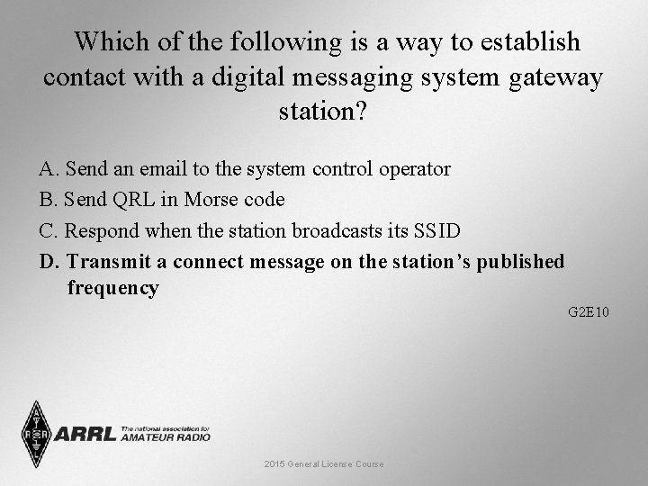 Which of the following is a way to establish contact with a digital messaging