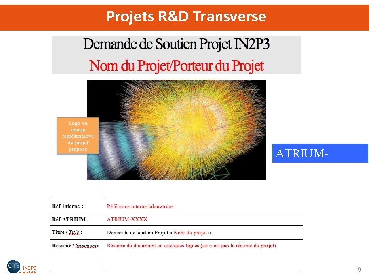Projets R&D Transverse avant ATRIUM 110659 IN 2 P 3 Les deux infinis 19