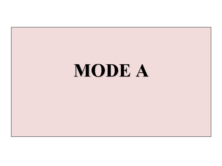 MODE A 