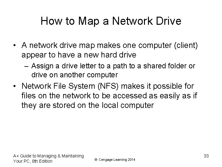 How to Map a Network Drive • A network drive map makes one computer