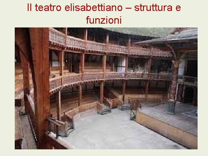 Il teatro elisabettiano – struttura e funzioni 