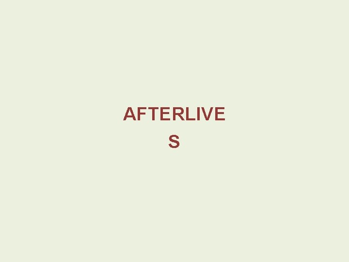 AFTERLIVE S 