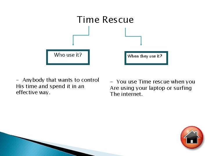 Time Rescue Who use it? - Anybody that wants to control His time and