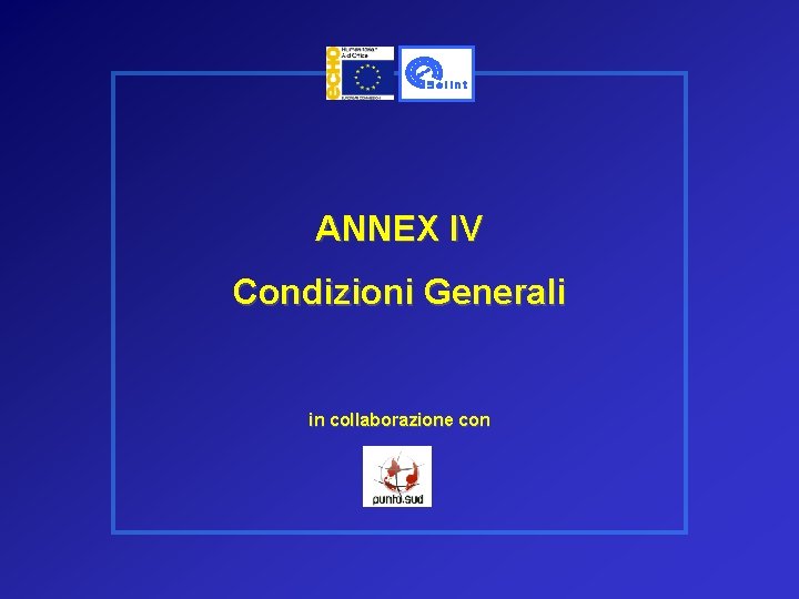 ANNEX IV Condizioni Generali in collaborazione con 