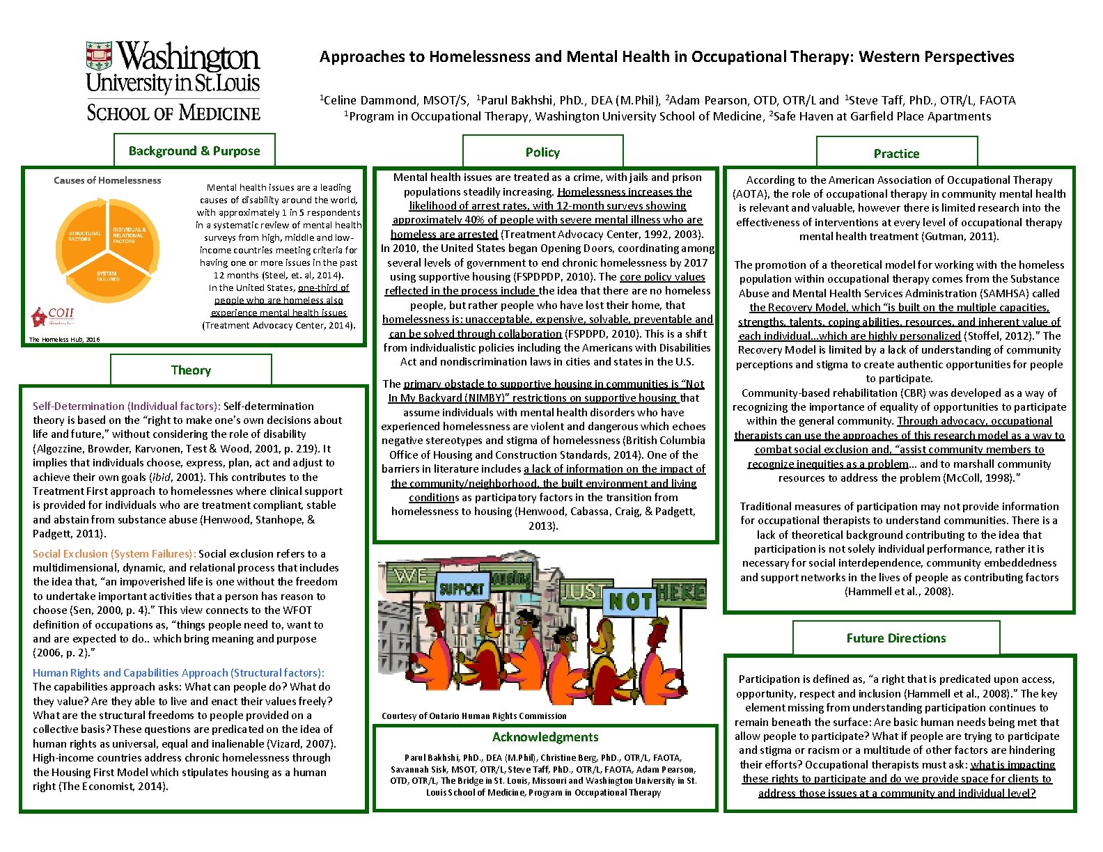 Approaches to Homelessness and Mental Health in Occupational Therapy: Western Perspectives 1 Celine Dammond,