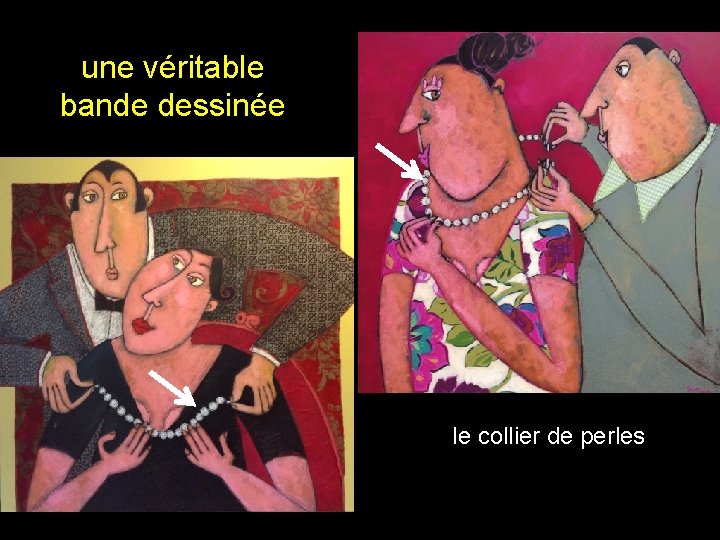 une véritable bande dessinée le collier de perles 