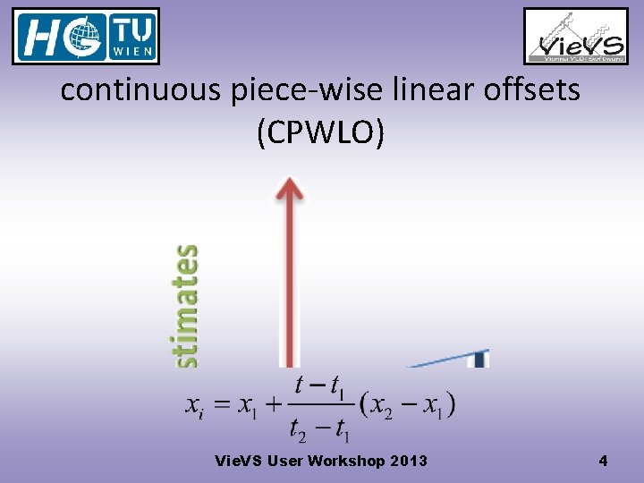 continuous piece-wise linear offsets (CPWLO) Vie. VS User Workshop 2013 4 