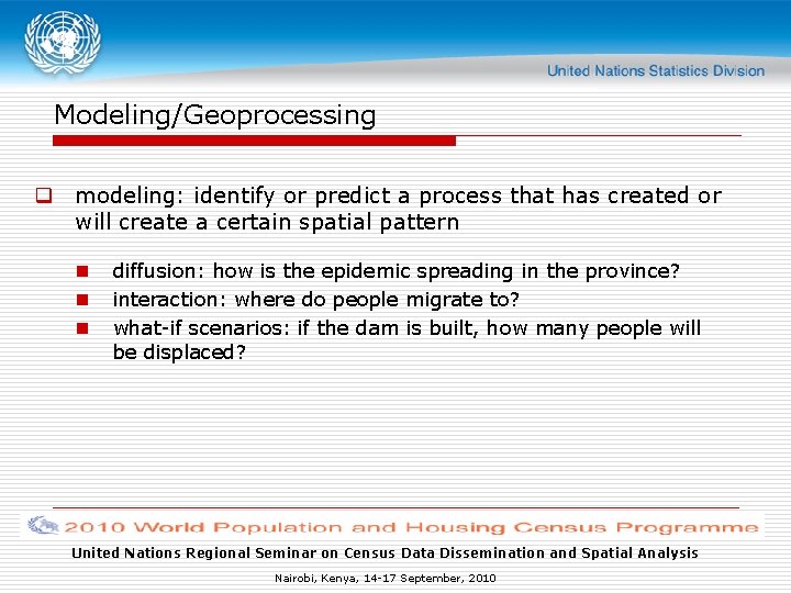 Modeling/Geoprocessing q modeling: identify or predict a process that has created or will create