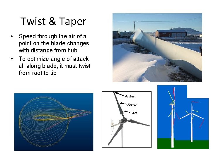 Twist & Taper • Speed through the air of a point on the blade