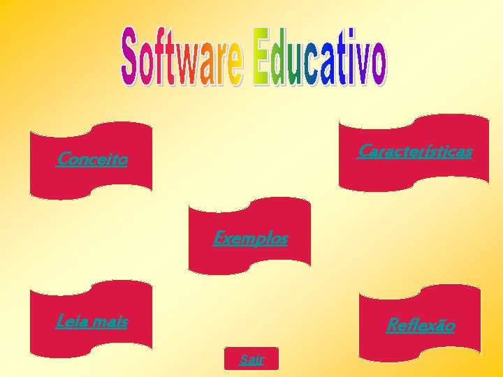 Características Conceito Exemplos Leia mais Reflexão Sair 