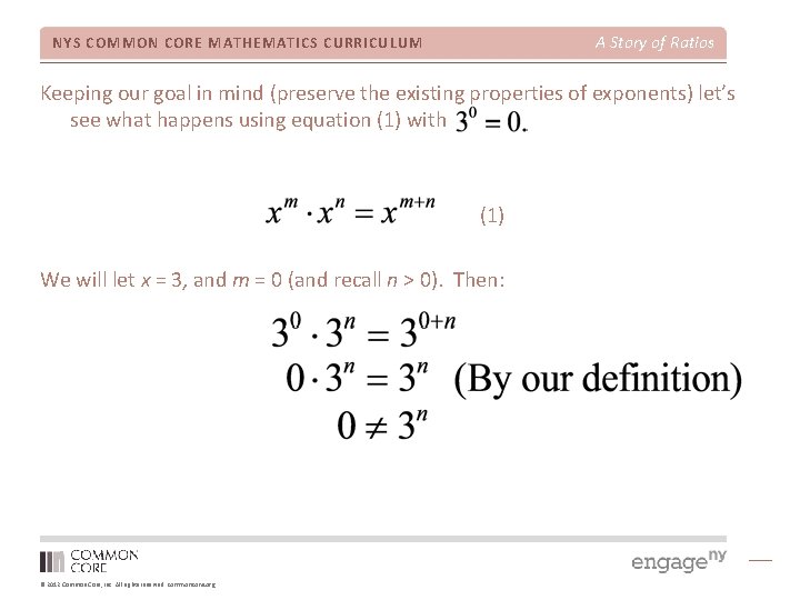 A Story of Ratios NYS COMMON CORE MATHEMATICS CURRICULUM Keeping our goal in mind