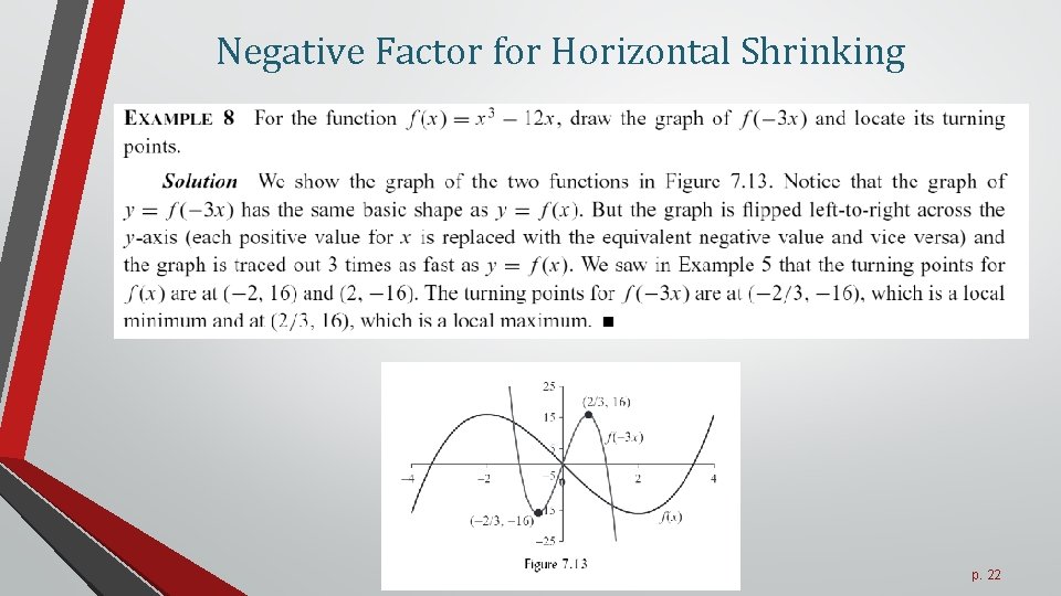 Negative Factor for Horizontal Shrinking p. 22 