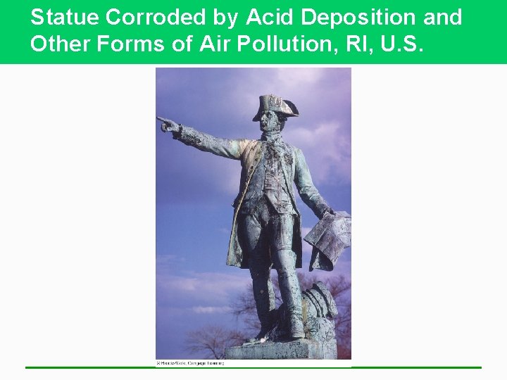 Statue Corroded by Acid Deposition and Other Forms of Air Pollution, RI, U. S.