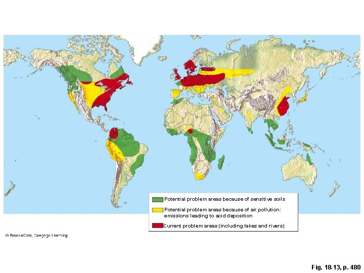 Potential problem areas because of sensitive soils Potential problem areas because of air pollution: