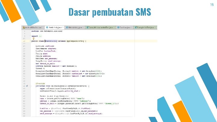 Dasar pembuatan SMS 19 