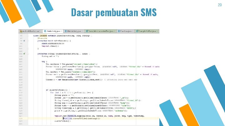 Dasar pembuatan SMS 20 