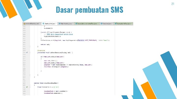 Dasar pembuatan SMS 21 