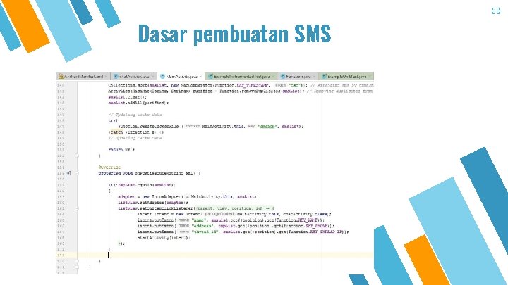 Dasar pembuatan SMS 30 