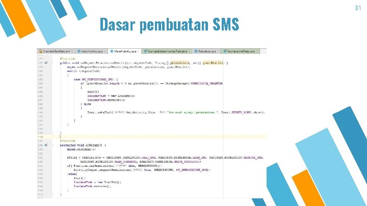 Dasar pembuatan SMS 31 