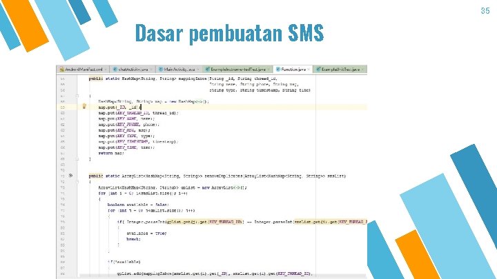 Dasar pembuatan SMS 35 