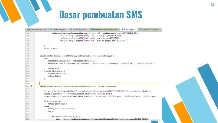 Dasar pembuatan SMS 36 