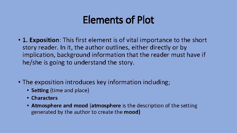 What do you know already What is plot