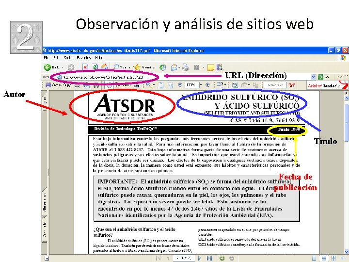 Observación y análisis de sitios web URL (Dirección) Autor Título Fecha de publicación 68