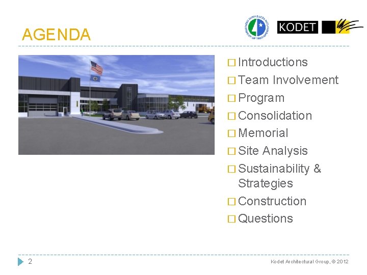 AGENDA � Introductions � Team Involvement � Program � Consolidation � Memorial � Site AGENDA � Introductions � Team Involvement � Program � Consolidation � Memorial � Site