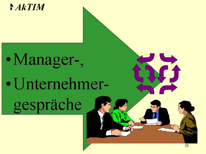  • Manager-, • Unternehmergespräche 30 