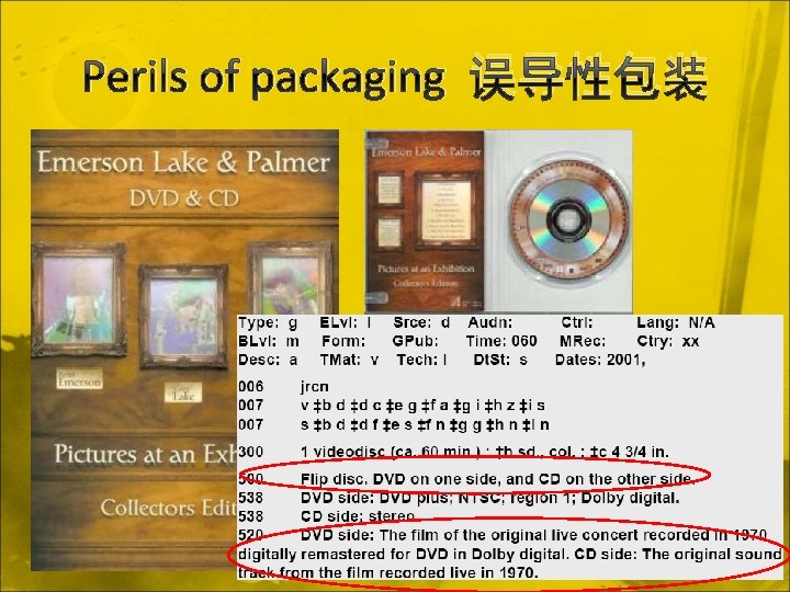 Perils of packaging 误导性包装 