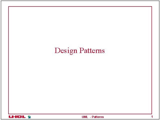 Design Patterns UML - Patterns 1 