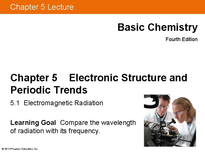 Chapter 5 Lecture Basic Chemistry Fourth Edition Chapter 5 Electronic Structure and Periodic Trends