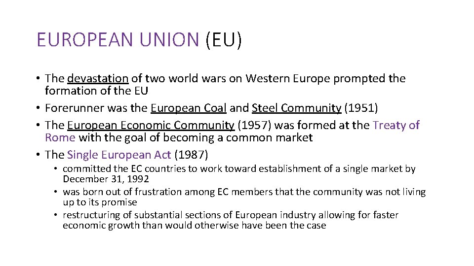 CHAPTER 9 REGIONAL ECONOMIC INTEGRATION REGIONAL ECONOMIC INTEGRATION