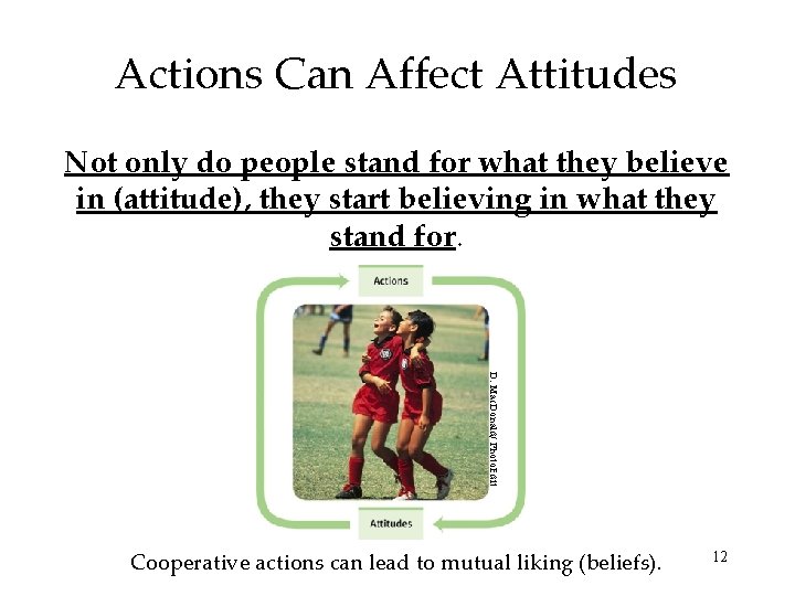 Actions Can Affect Attitudes Not only do people stand for what they believe in