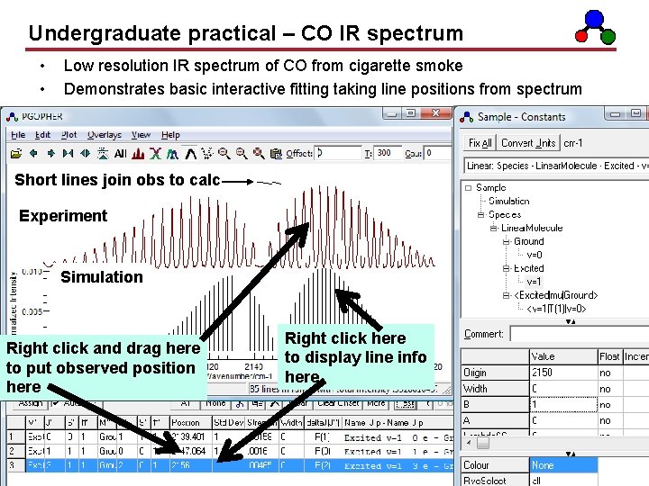 Undergraduate practical – CO IR spectrum • • Low resolution IR spectrum of CO Undergraduate practical – CO IR spectrum • • Low resolution IR spectrum of CO