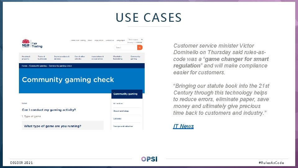 USE CASES 01 02 03 DIGDIR REPLACE 2021 WITH T ITLE O F THE