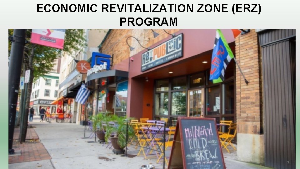 ECONOMIC REVITALIZATION ZONE (ERZ) PROGRAM 1 