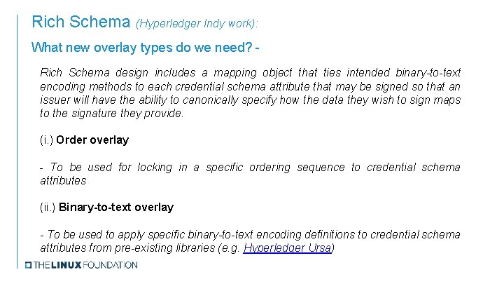 Rich Schema (Hyperledger Indy work): What new overlay types do we need? Rich Schema